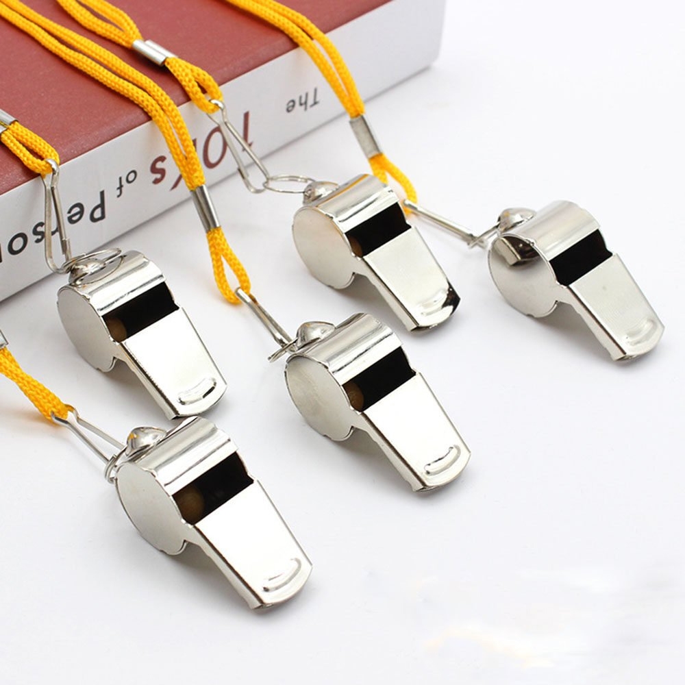 Fluier din metal, cu snur, in cutie - imagine 5
