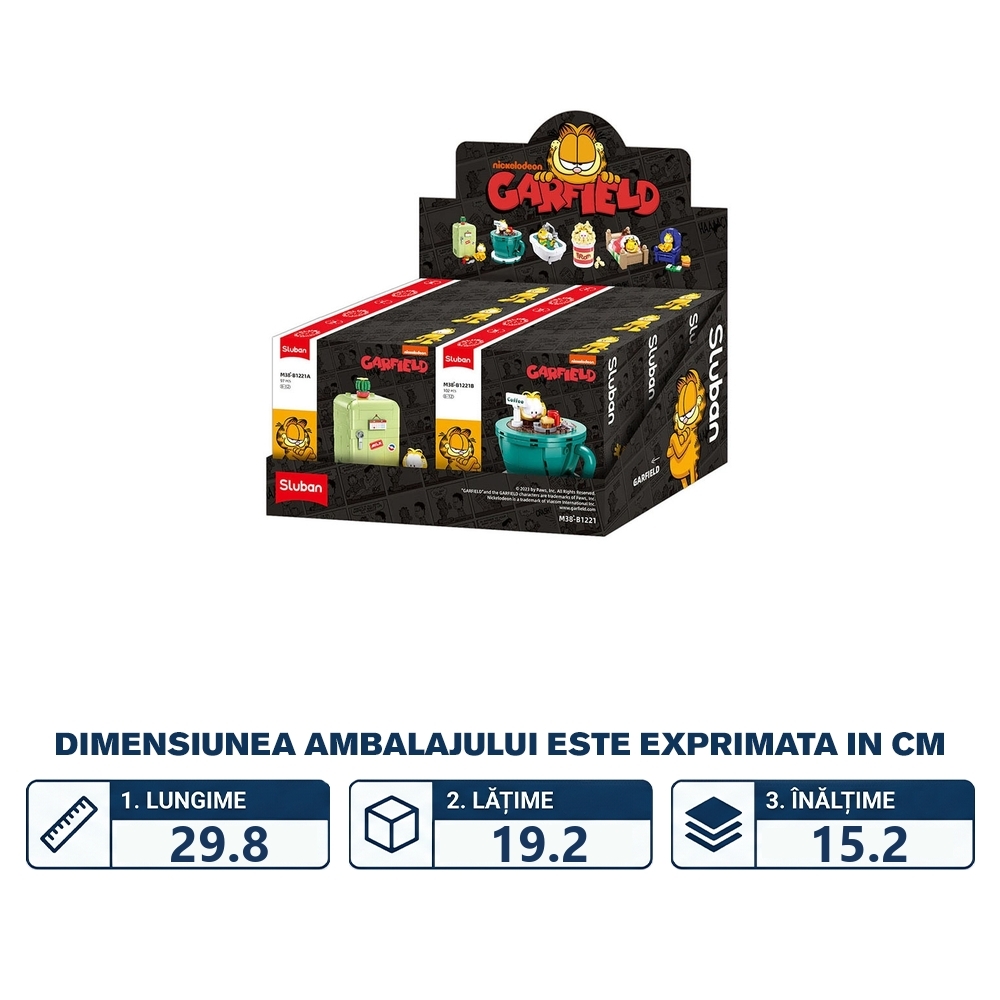 Set de constructie, 6 modele/display, Garfield - Sluban - imagine 2
