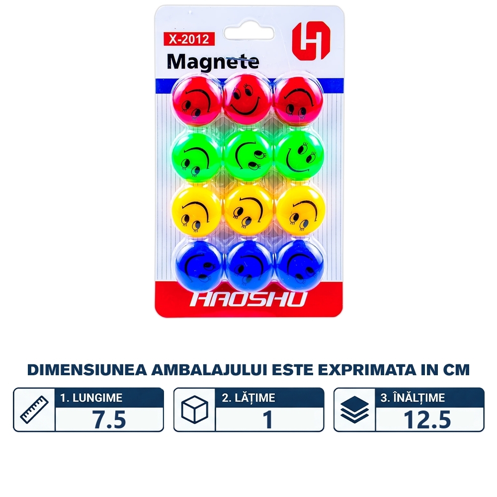 Magneti Smile, 12 buc/set - imagine 2