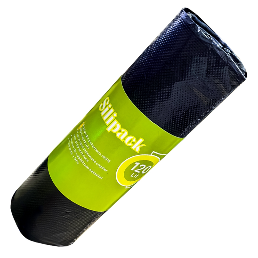 Saci menaj Silipak, 120l, 10 buc/rola - imagine 2