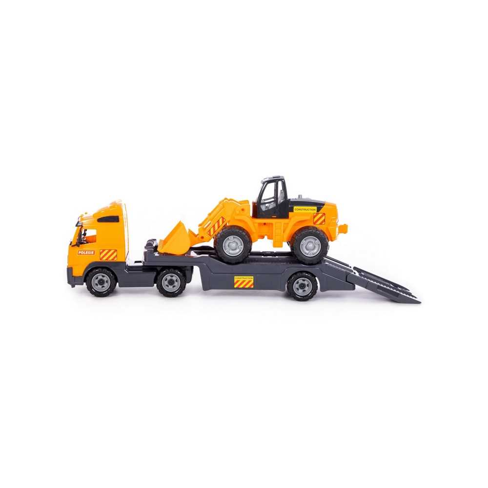 Trailer+excavator - Volvo PowerTruck, 89x19x25 cm, Wader - imagine 2
