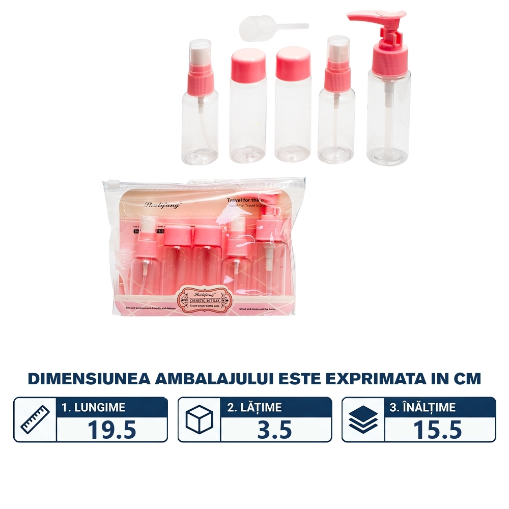 Set calatorie: recipiente din plastic, 5 buc/set - imagine 2