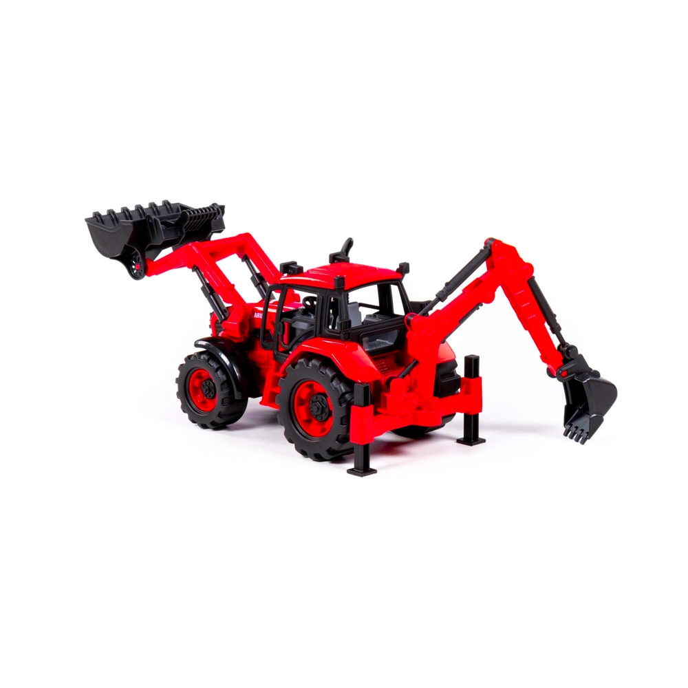 Tractor-excavator cu incarcator, 31x15x14.5 cm, Polesie - imagine 8