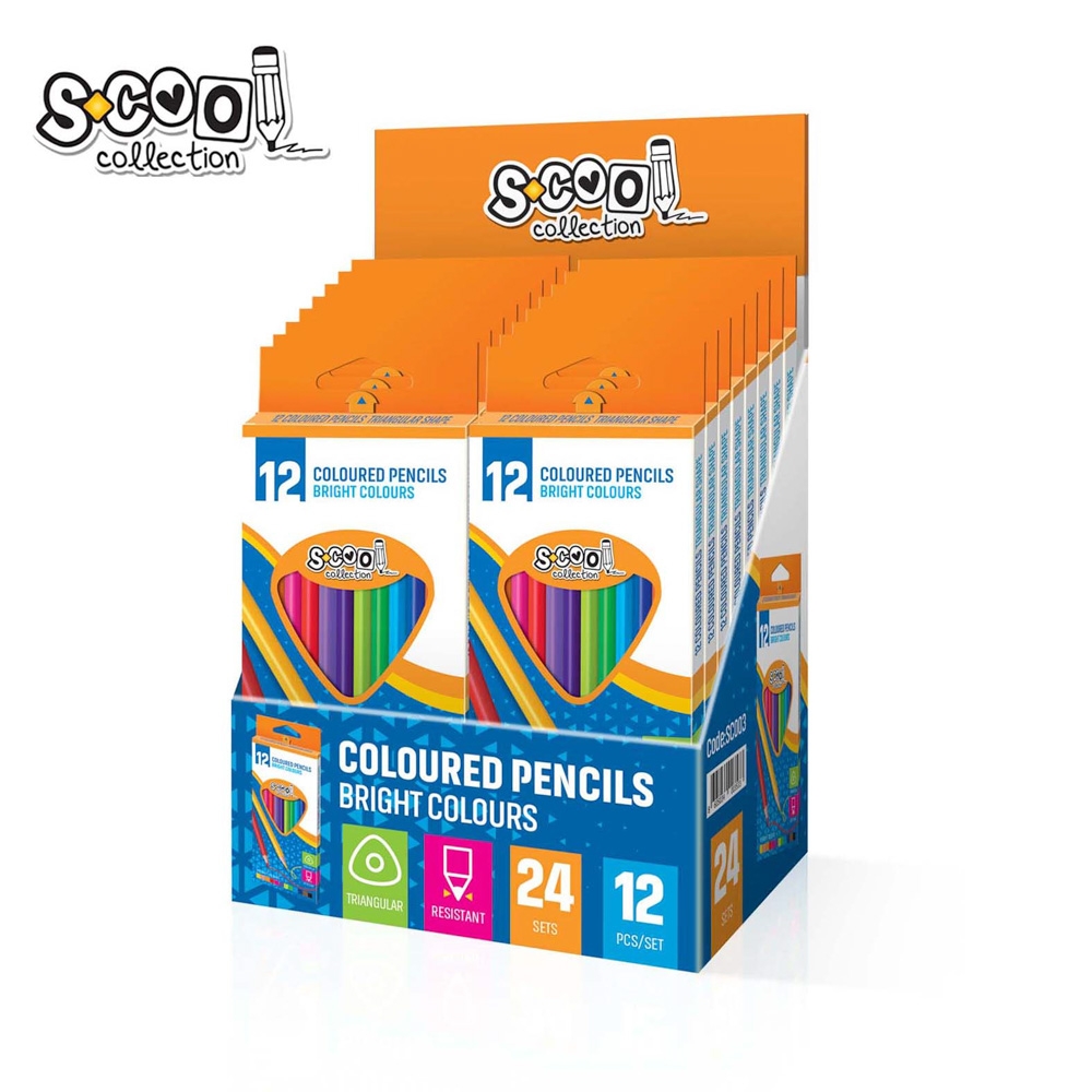 Creioane color, 12 culori/set - S-COOL - imagine 4