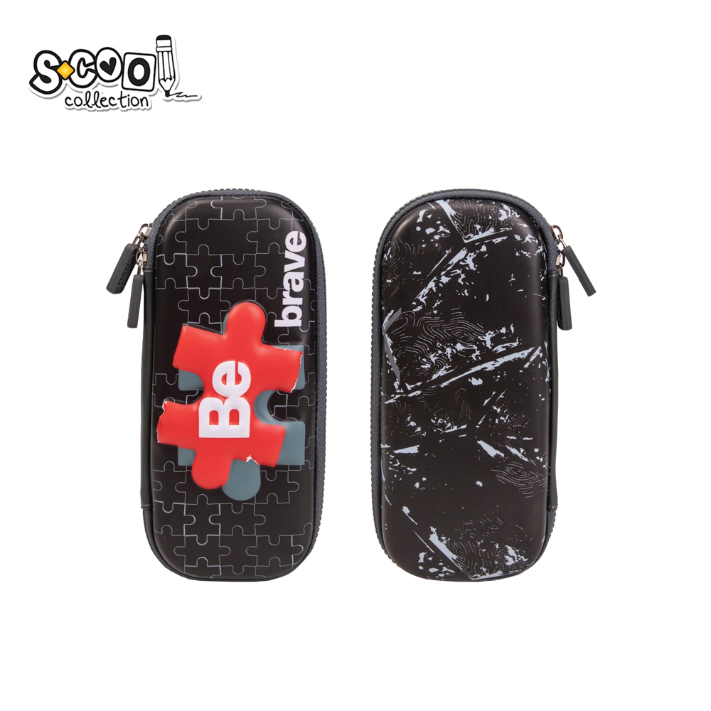 Penar neechipat 3D, 1 fermoar, BE BRAVE, 22x11x5 cm - S-COOL