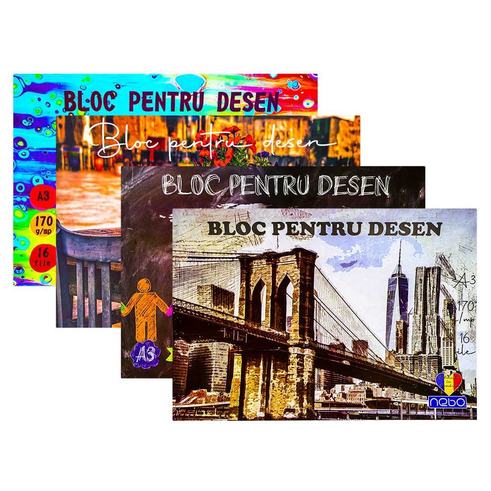 Bloc desen A3 16 file 170 g/mp - NEBO - imagine 2