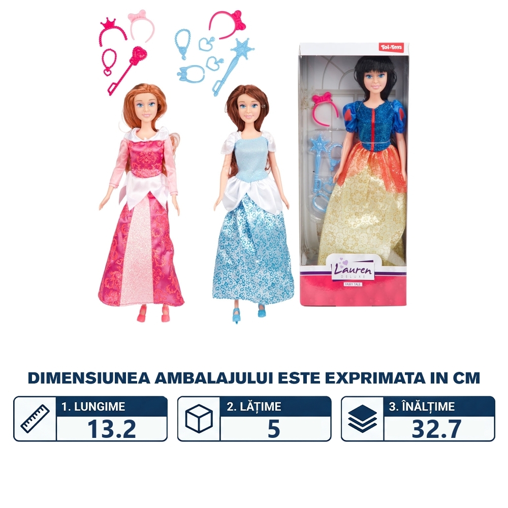 Papusa printesa, cu accesorii - Toi-Toys - imagine 2