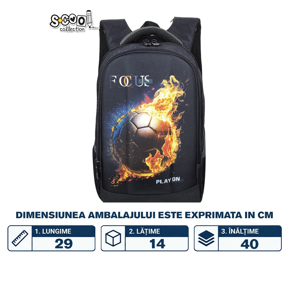 Ghiozdan ergonomic, 40x29x14 cm, PLAY ON - S-COOL - imagine 2