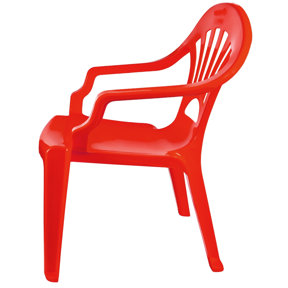 Scaunel din plastic, rosu, 40x35x54.5 cm - ROBENTOYS - imagine 5