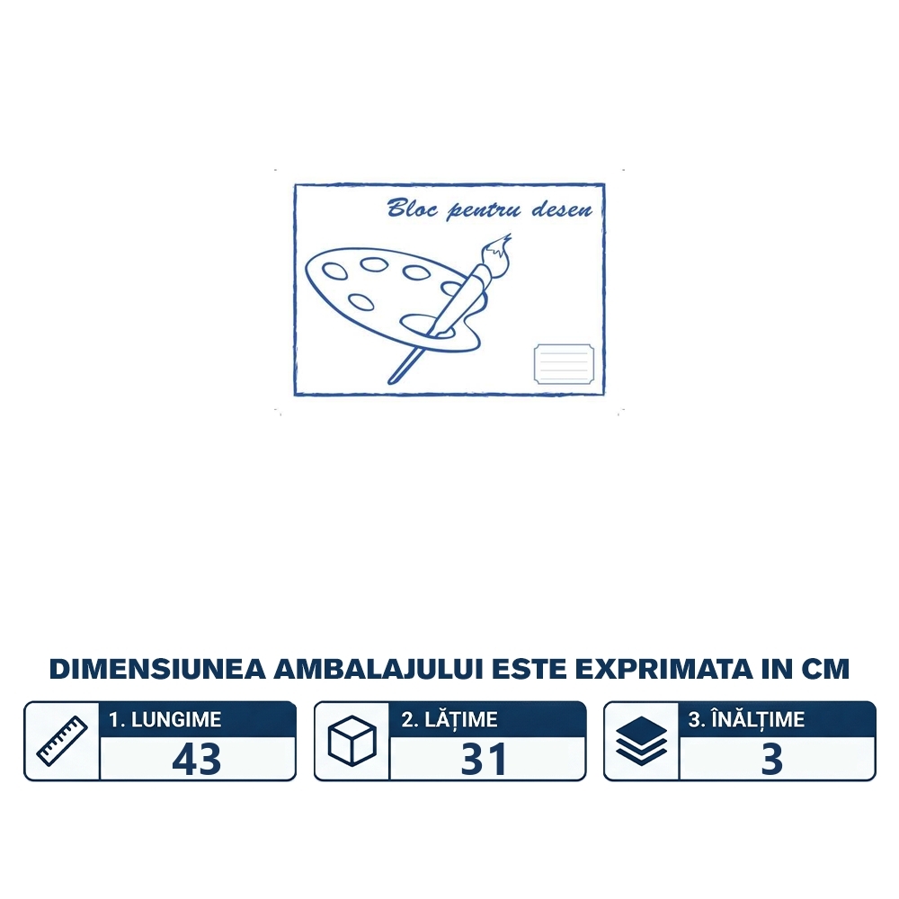 Bloc desen A3 12 file 80 g|mp - imagine 2