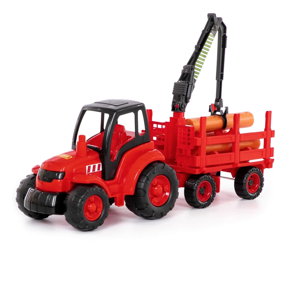 Tractor cu remorca lemne - Champion, 68x22x26 cm, Polesie - imagine 6
