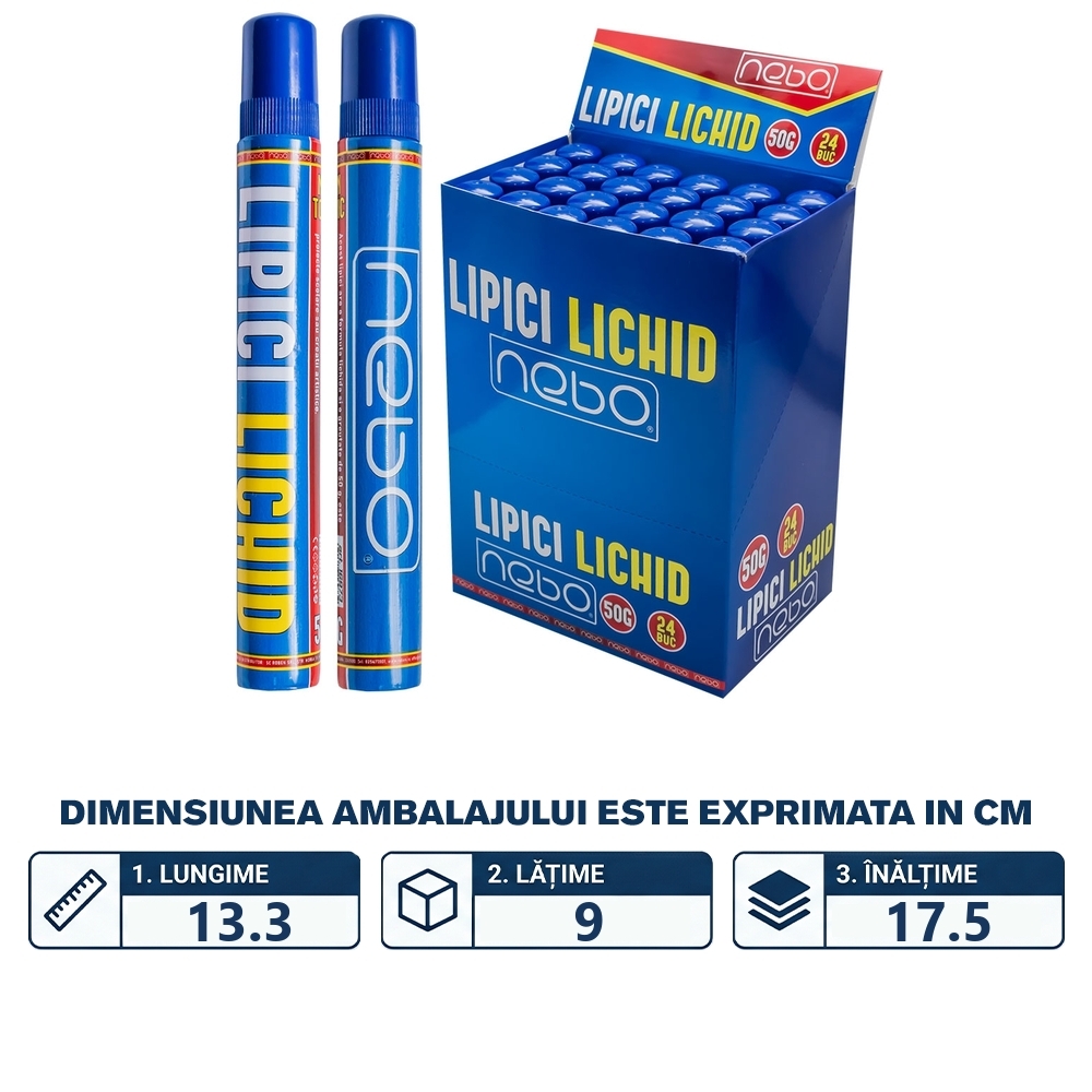 Lipici lichid, 50g, 24 buc/set - NEBO - imagine 2