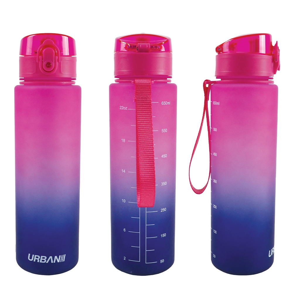 Sticla apa 700 ml, plastic, PINK GRADIENT, 25.10x6.9 cm - S-COOL