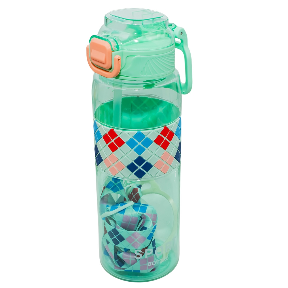 Sticla apa, din plastic, transparenta, cu grip, 800 ml - imagine 7