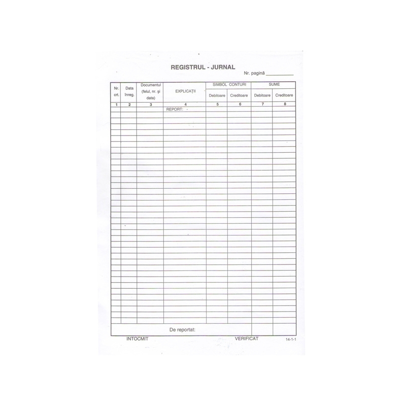Registru jurnal A4, 100 file