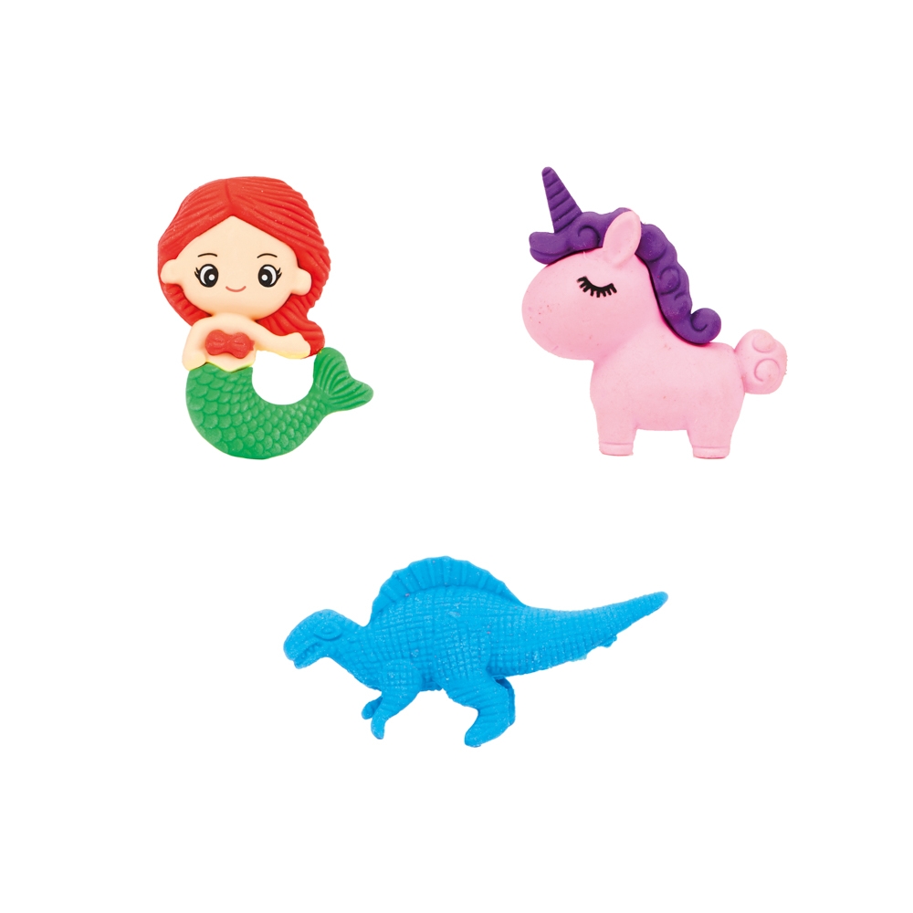 Putty curcubeu, Super Stretchy, cu radiera figurina - Toi-Toys - imagine 3