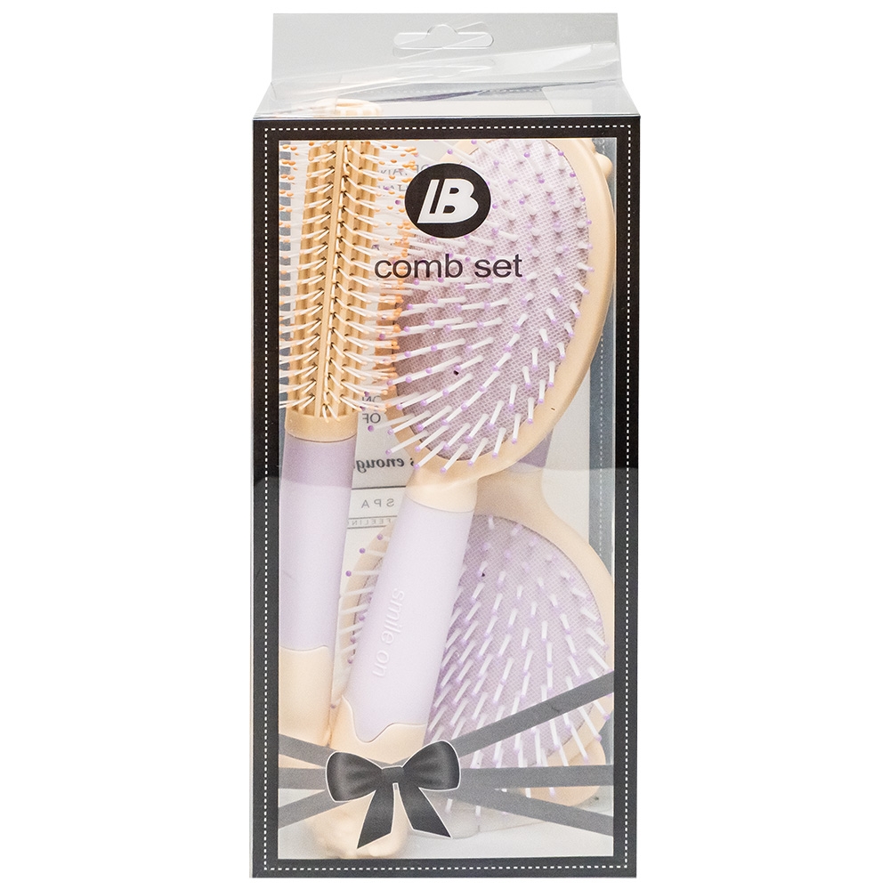 Perii de par, in cutie plastic, 3 buc/set - imagine 5