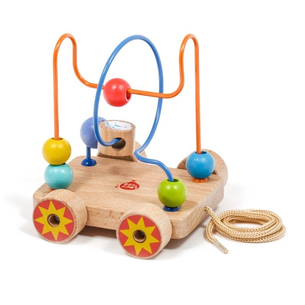 Jucarie labirint - Carucior din lemn - imagine 3