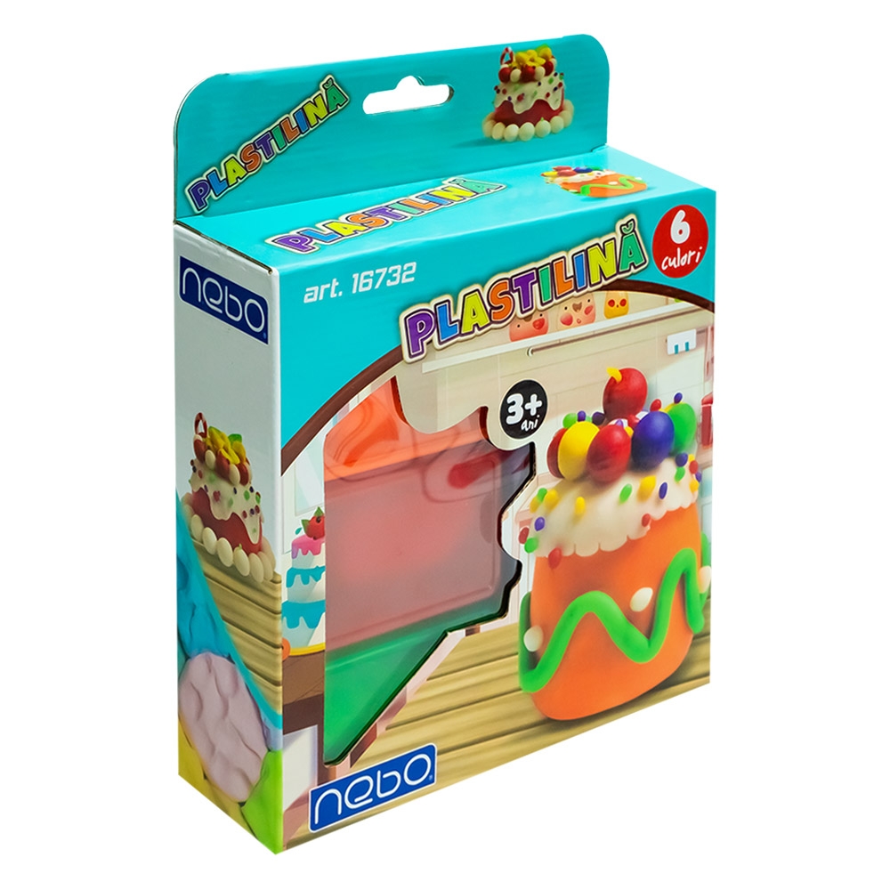 Set creativ plastilina, 6 culori + accesorii - NEBO - imagine 3