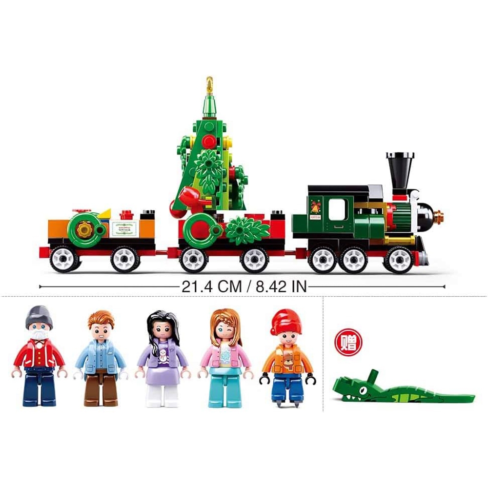 Set de constructie Town, 565 piese, Satul lui Mos Craciun - Sluban - imagine 6
