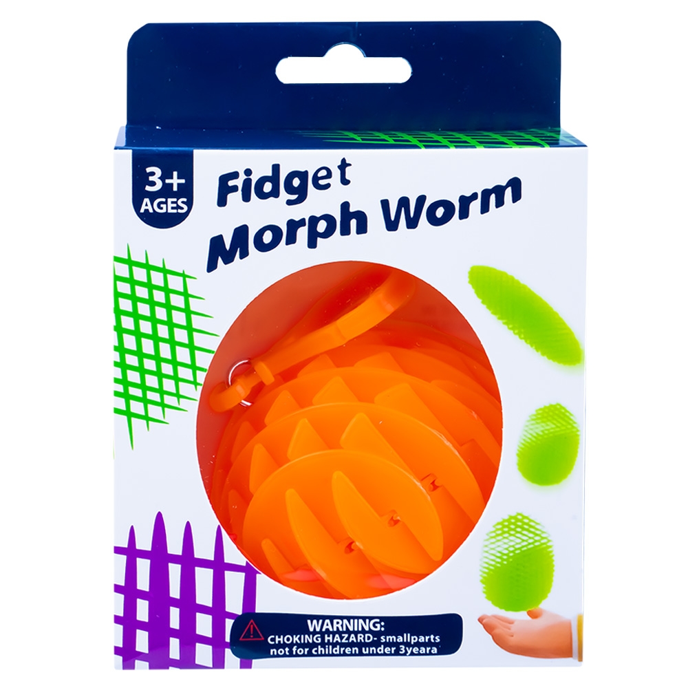 Breloc antistres - Morf worm, 6.5x15 cm, in cutie - imagine 10