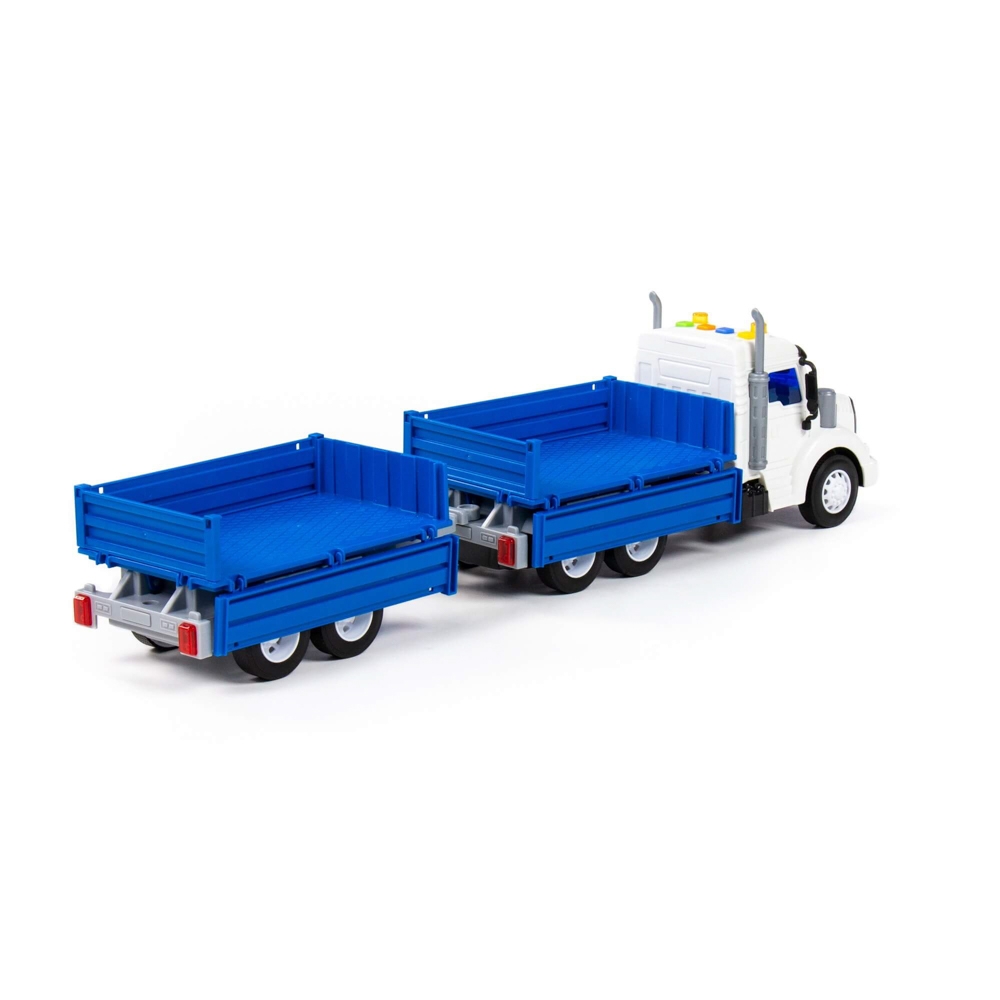 Camion + remorca, cu lumina si sunet, 53.5x11.5x18.5 cm, Polesie - imagine 5