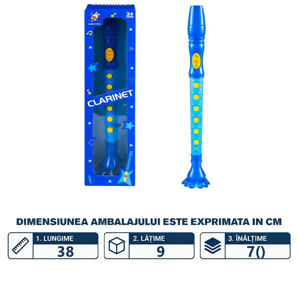 Fluier, cu lumina si muzica, 38 cm - imagine 2