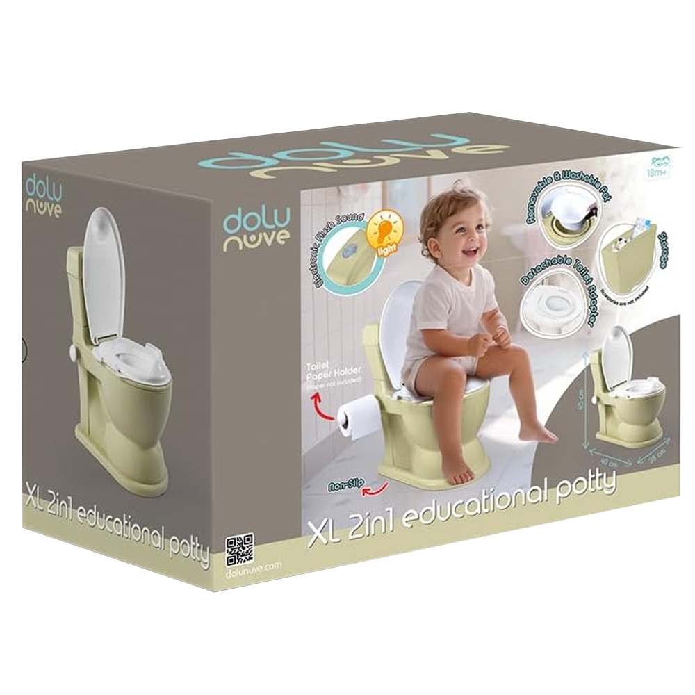 Olita tip WC, cu sunet, XL, 2in1, Verde - Dolu - imagine 2