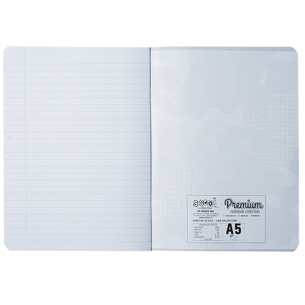 Caiet A5, 52 file DR, Premium, 75g, Like Collection  - S-COOL - imagine 10