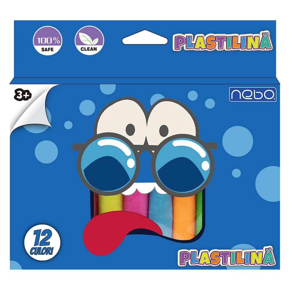 Plastilina 12 culori, 190g, in cutie - NEBO - imagine 3