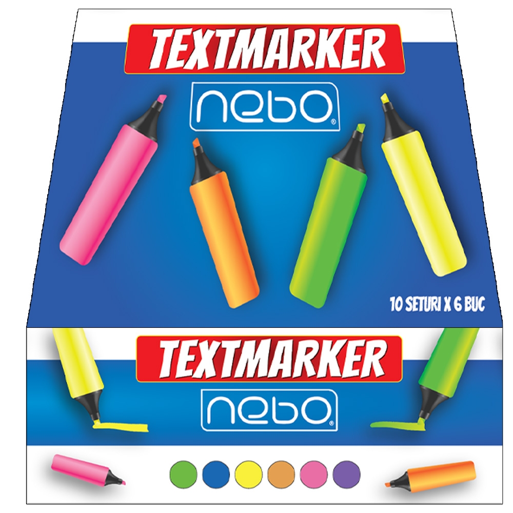 Textmarker, 6 buc/set - NEBO - imagine 3