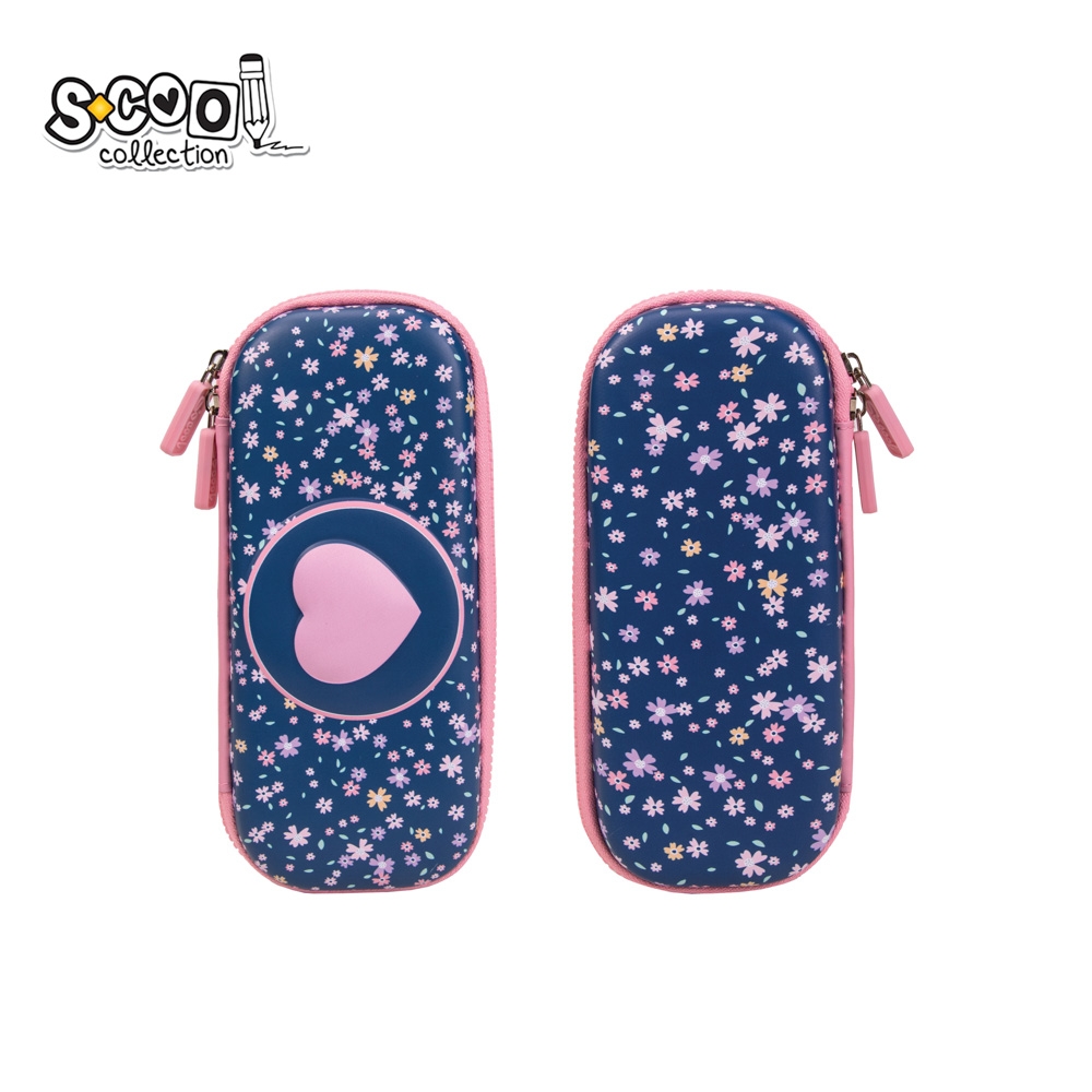 Penar neechipat 3D, 1 fermoar, PINK HEART, 22x11x5 cm - S-COOL