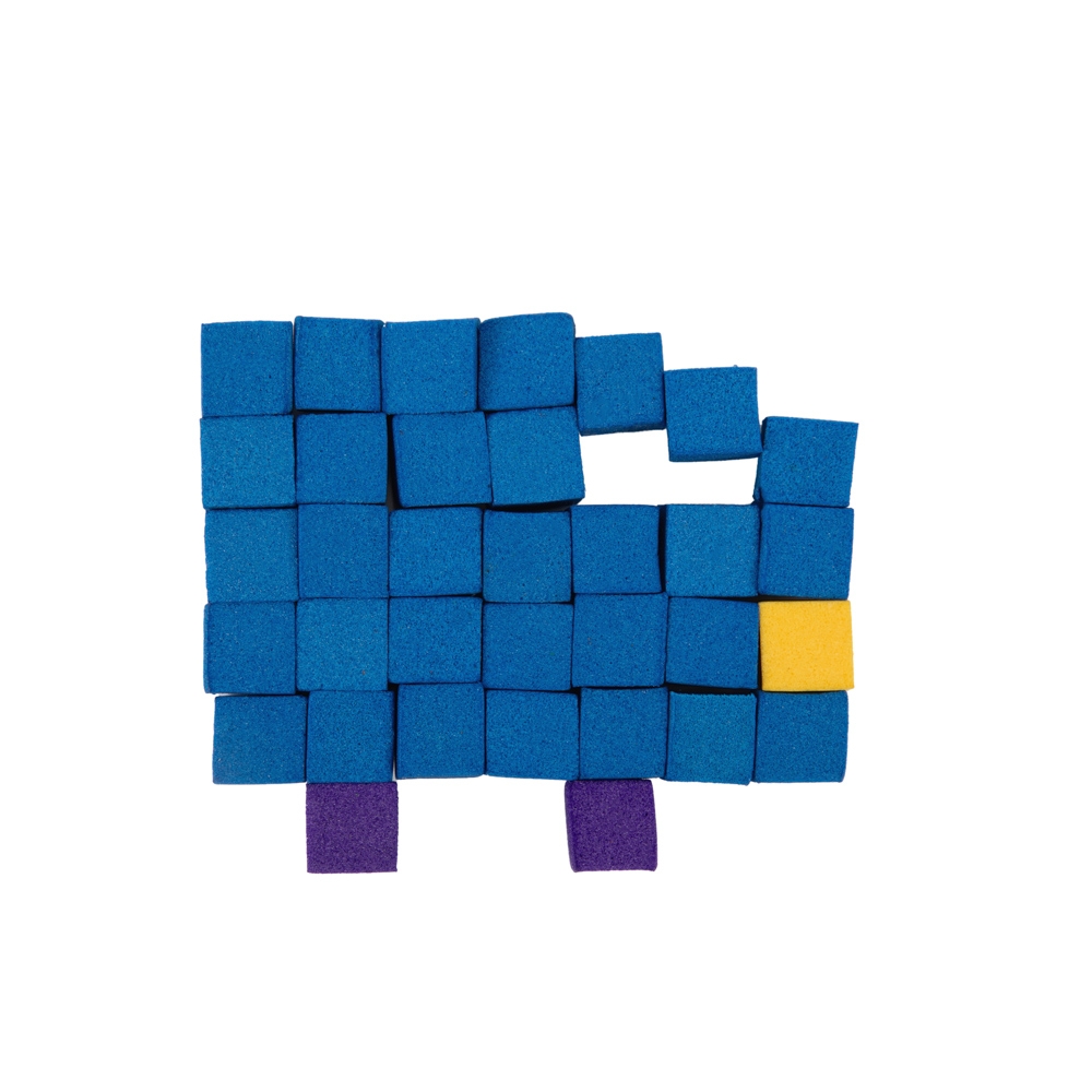 Cuburi constructii mini, autoadezive, din spuma, 1 cm - Toi-Toys - imagine 2