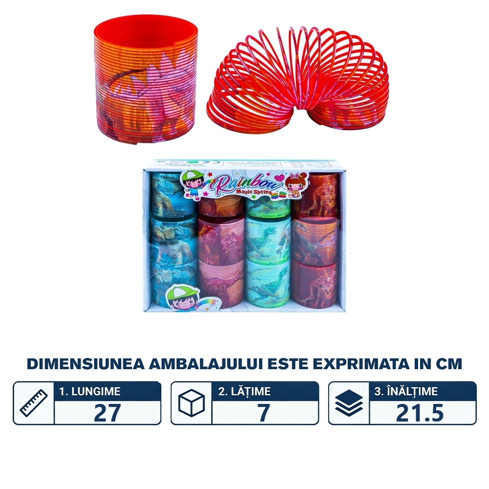 Arc curcubeu, diametru 6,5 cm, Dinozauri - imagine 2
