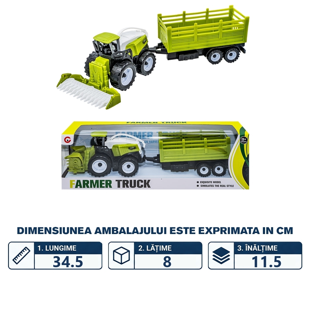 Combina agricola + remorca, cu frictiune - imagine 2