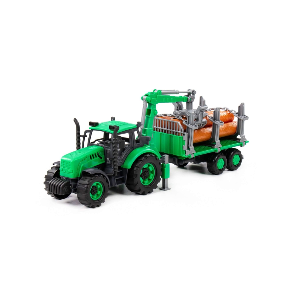 Tractor cu remorca lemne - Progresso, 40x11.5x17  cm, Polesie - imagine 3