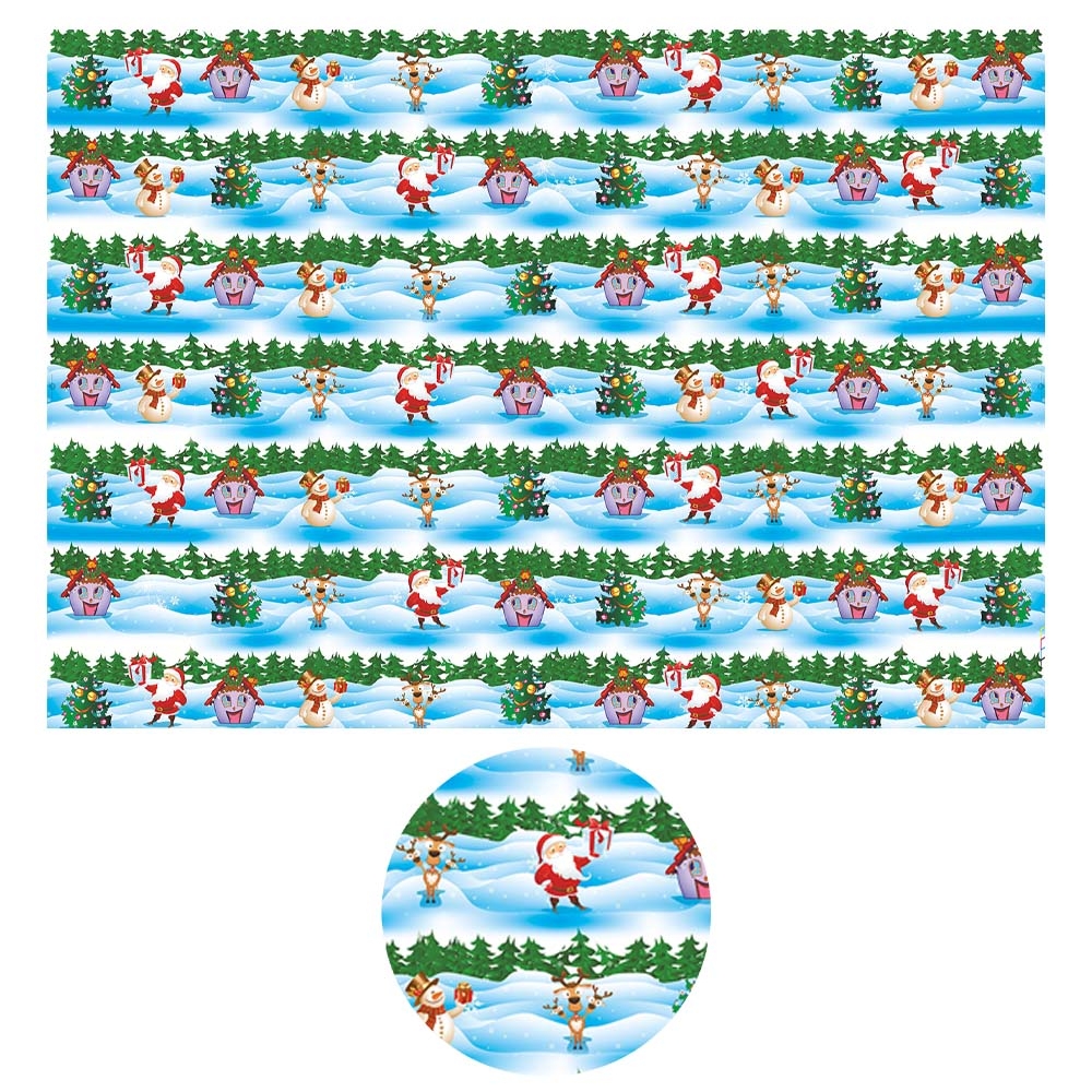 Hartie ambalaj cadouri, motive Craciun, 80g, 70x100 cm, 100 buc/set - NEBO - imagine 10