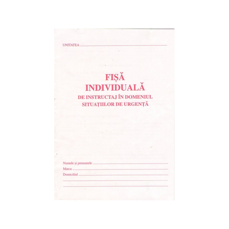 Fisa individuala PSI A5