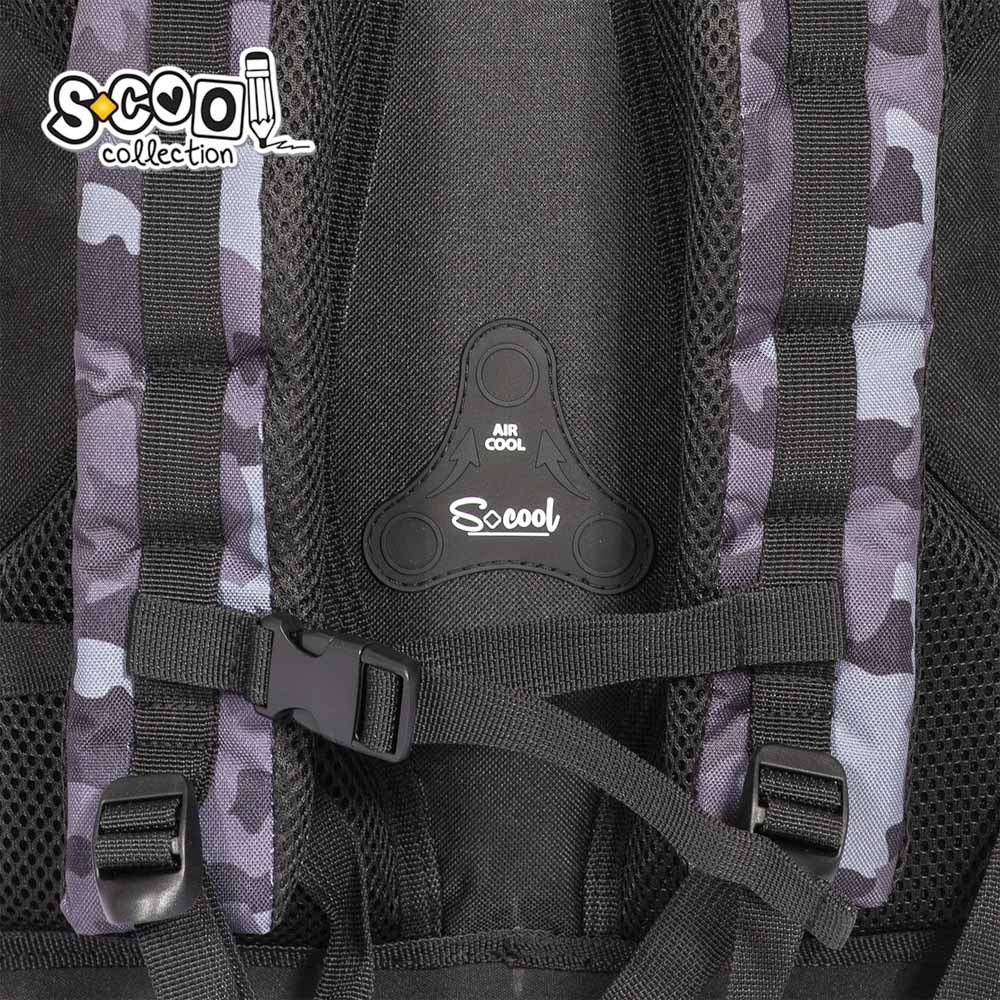 Ghiozdan anatomic, 38x39x19.5 cm, AIR FORCE - S-COOL - imagine 9