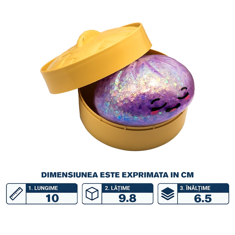 Jucarie antistres, Squishy dumpling - Glitter - imagine 2