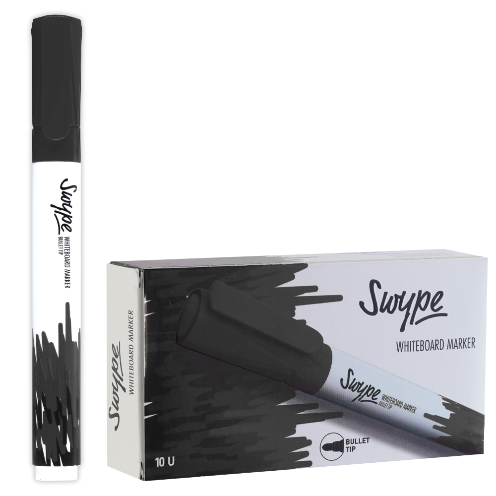 Marker whiteboard, Swype, negru - LINC
