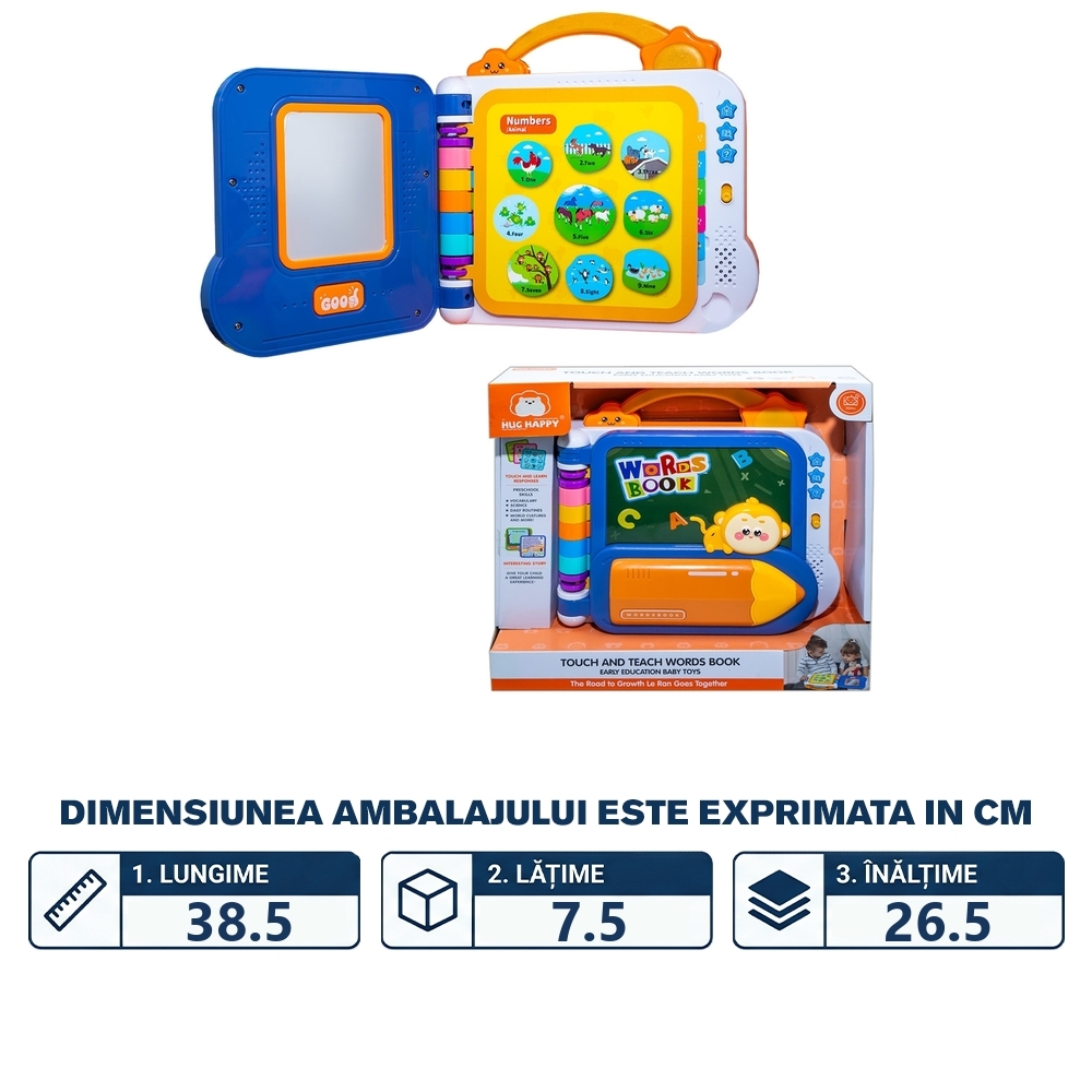 Carticica educationala, pentru bebelusi, cu baterii - imagine 2