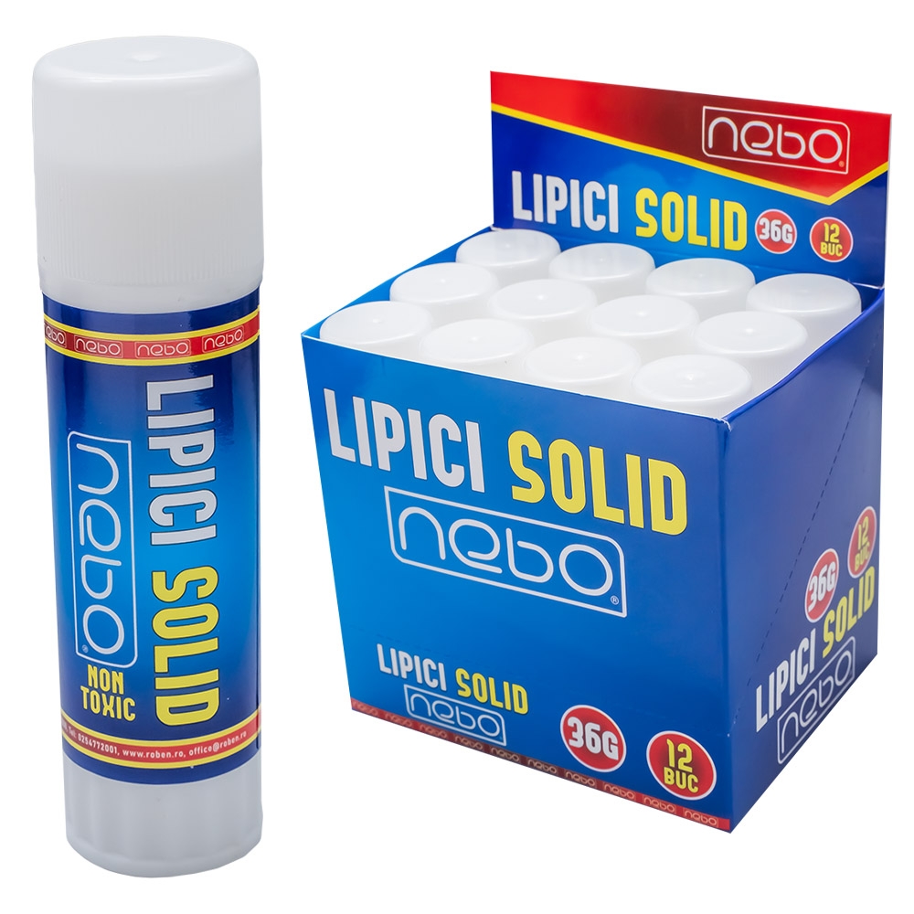 Lipici solid, 36g, 12 buc/set - NEBO