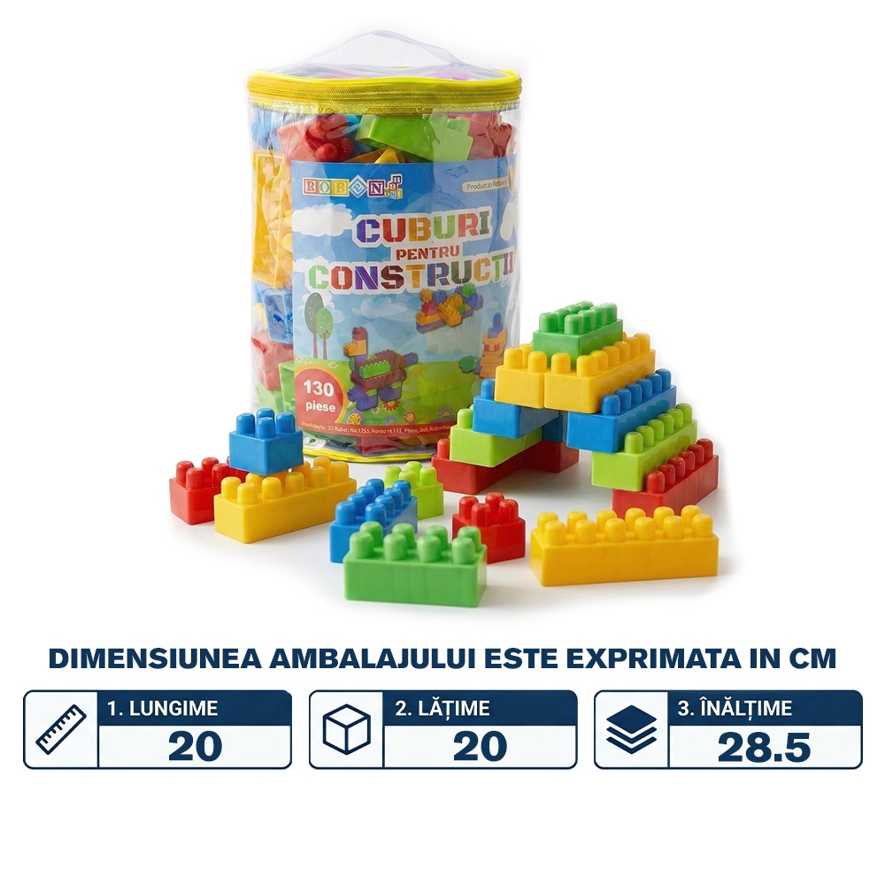 Cuburi 130 piese - ROBENTOYS - imagine 2