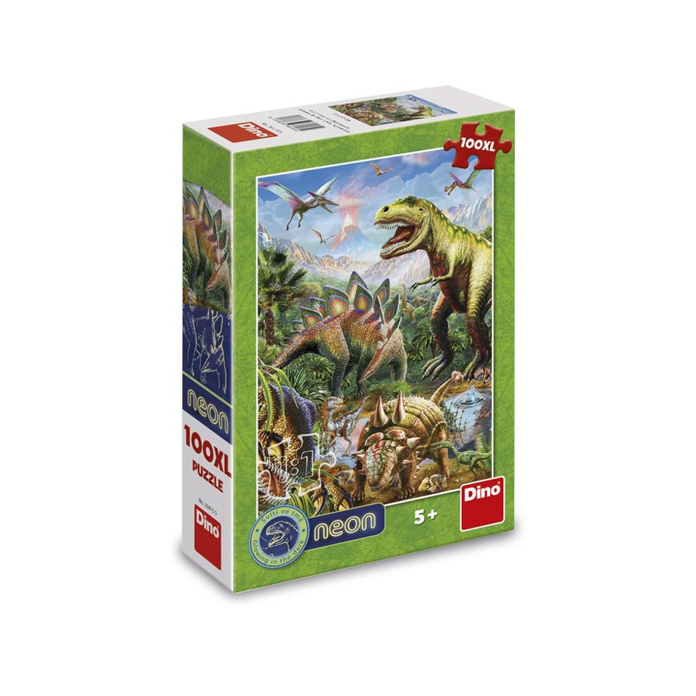 Puzzle 100 piese, neon, Dinozauri - DINO TOYS - imagine 4