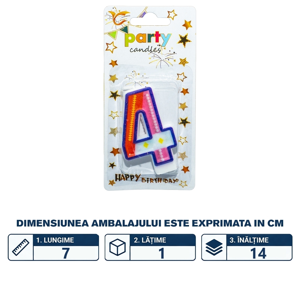 Lumanare aniversara pe blister, nr. 4 - imagine 2