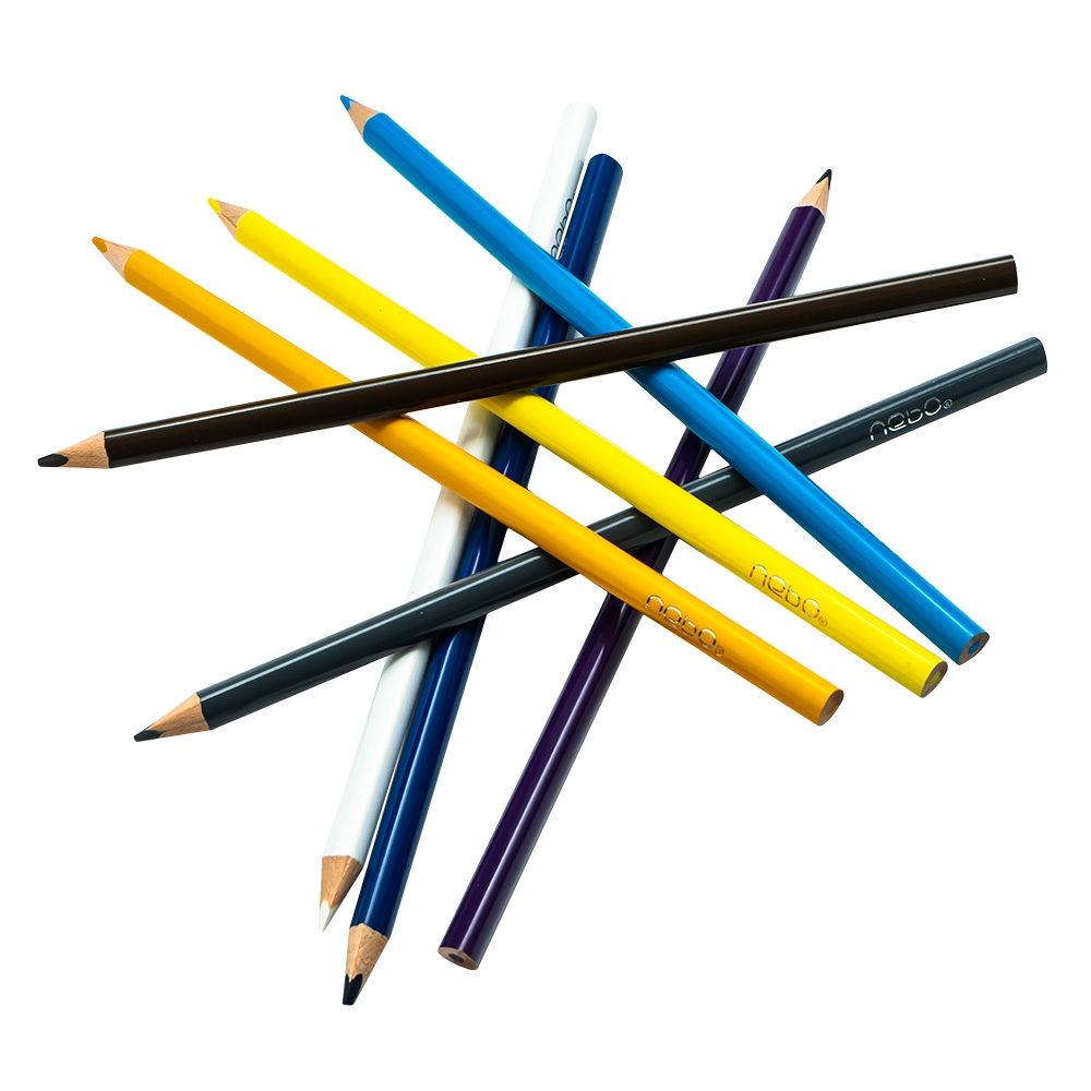 Creioane color, triunghiulare, 6 culori - NEBO - imagine 4