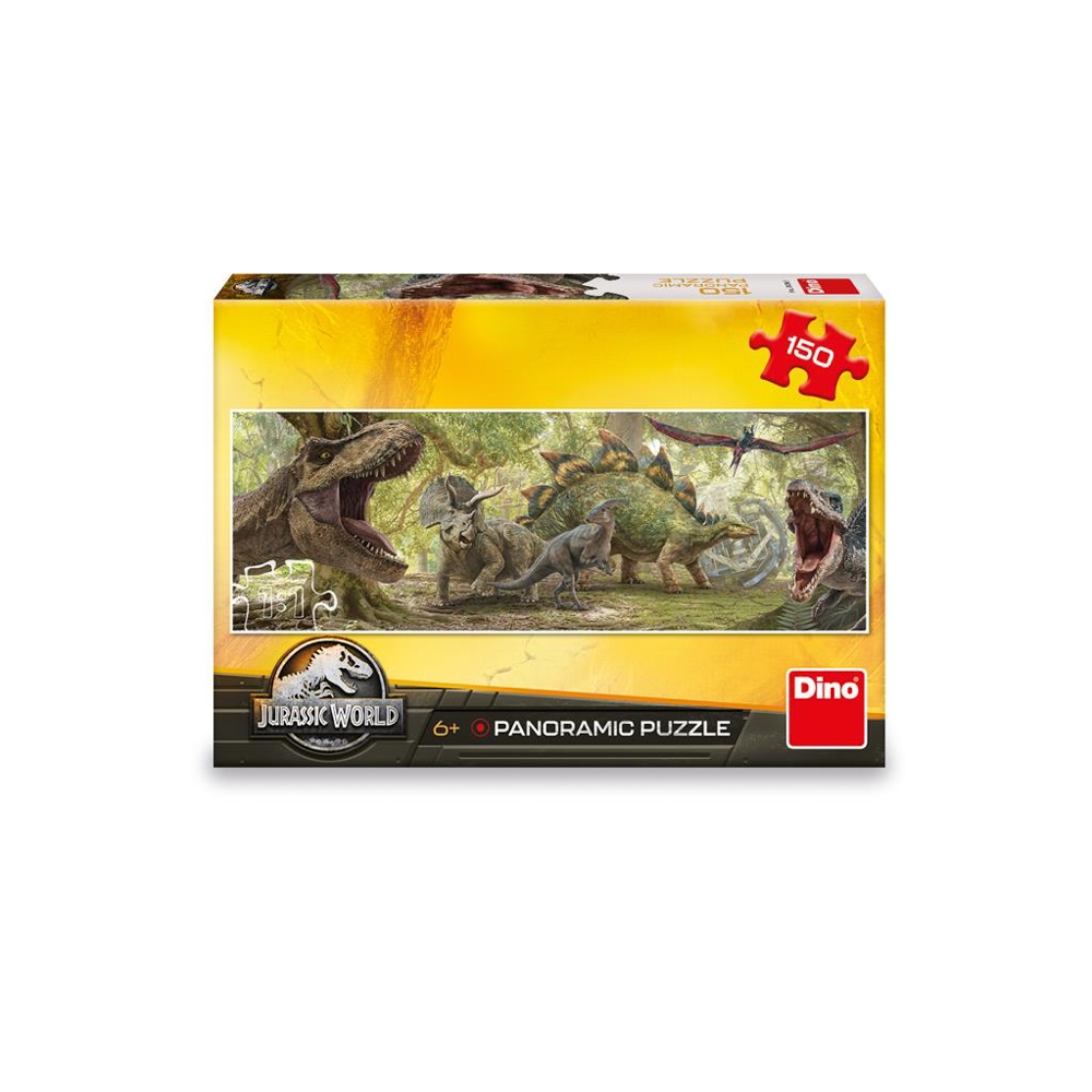 Puzzle 150 piese, panoramic, Jurassic World - DINO TOYS - imagine 3