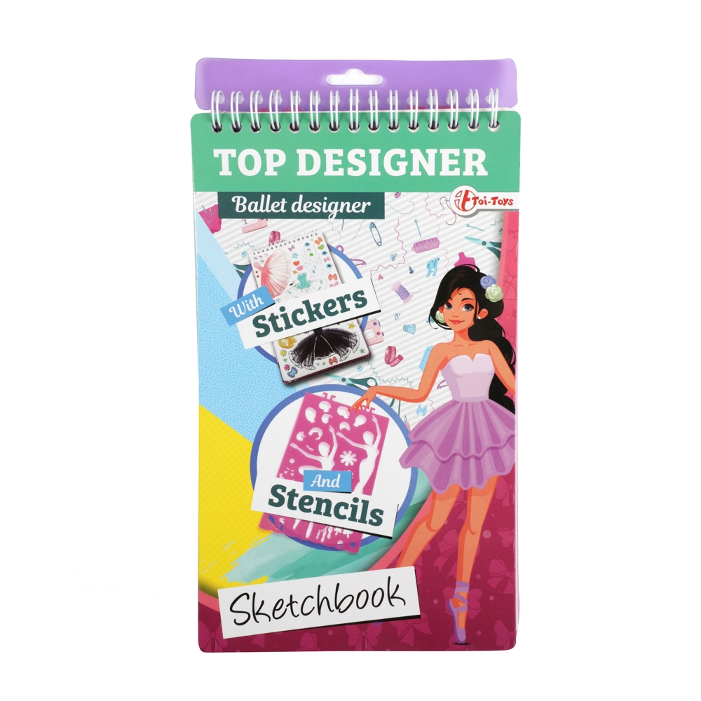 Carnetel de desen cu stickere si sabloane - Toi-Toys - imagine 10
