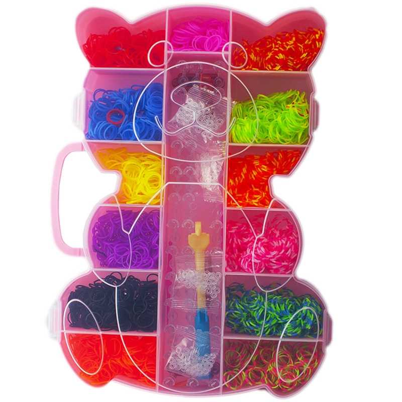 Set creativ elastice, 3200 piese, ursulet - imagine 2